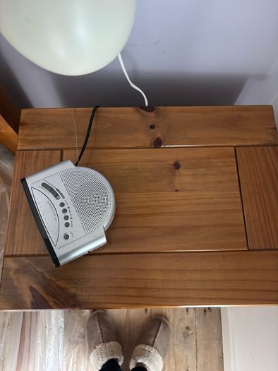 Two pine bedside lockers