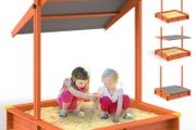 Sandpit  Sand box  wooden sandpit with Sun Canopy UV Protection 50+ Sandbox