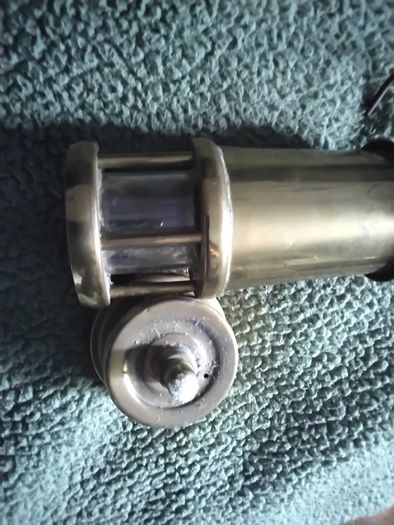 old brass miners lamp