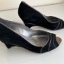 Van Dal Peep Toe Wedge Shoes, Black, Size 6.5 D Image 6