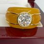 Moissanite & Honey Jade Ring Image 7