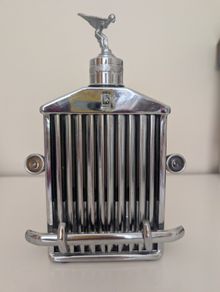 1960s/1970s Rare Rolls Royce Musical Decanter Large Desk Ornament, Rolls Royce