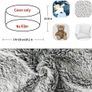Bean Bag Chair Cover Without Filler,Big Round Soft Fluffy PV Velvet Washable Bean Bag Lazy Sofa Bed Cover for Adults,Living Room Bedroom Furniture Outside,5ft Image 4