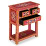 Sideboard with Drawers Solid Mango Wood Pink Hand Painted Image 5
