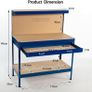 New Steel Garage Toolbox Workbench Storage With Drawers Image 2