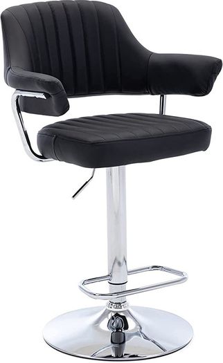 Modern Emper Padded Swivel Faux Leather Breakfast Kitchen Bar Stool Pub Barstool MULTIPLE COLOURS AVAILABLE (FREE POSTAGE)