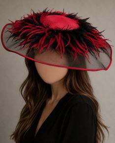 Ted Moreland of Dublin red and black occasion hat