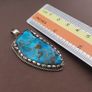 Vintage Turqouise & Brass Beatiful Desgin Pendant Image 8