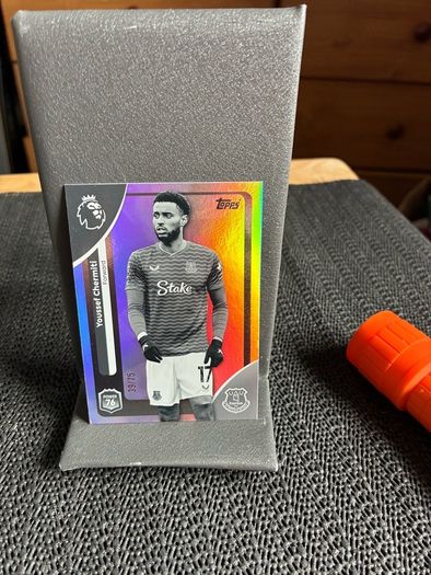 Youssef Chermiti /75 - Topps Premier League 25/26 B&W Rainbow Everton