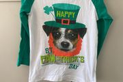 St Patrick's Day Dog long sleeve tee shirt
