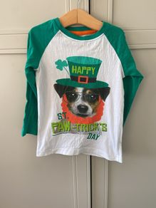 St Patrick's Day Dog long sleeve tee shirt