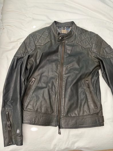 Belstaff Outlaw Charcol leather jacket IT48