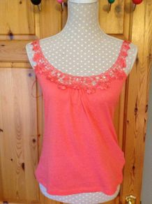 Size 8 or 10 Coral Strappy Cami
