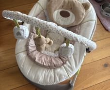 baby bouncer and tummy time teddy