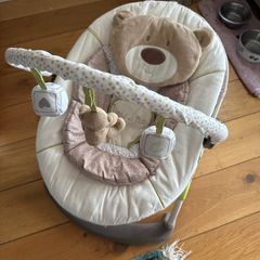 baby bouncer and tummy time teddy