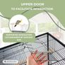 Pets, Bird Cage, , Transport Wheels, Brakes, Top Opening, Removable Tray, 8 Doors, Large Size, 95 x 43 x 61.5 cm, Feeders, Drinks, Rest Hangers Image 5