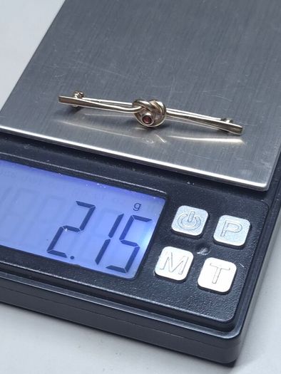 Vintage 14ct Gold Love Knot Brooch | Tested | Red Garnet | Edwardian Style