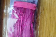 pink faux hair clip in extension 4 pack