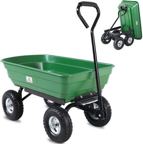 Plastic garden trolley cart tilt - Free Delivery Nationwide
