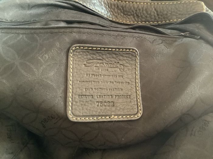Fossil black leather shoulder bag