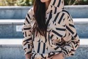Patterned hoodie