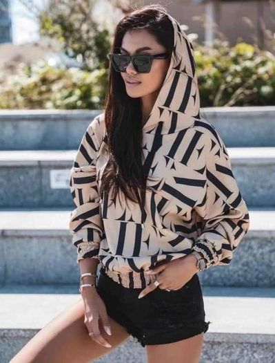 Patterned hoodie