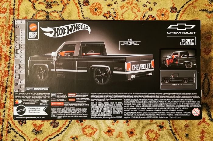 Mattel Brick Shop Hot Wheels 83 Chevy Silverado Building Toy Kit
