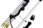 Youth Compound Bow with Accessories and Aluminium Arrows