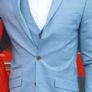 River Island Duck Egg Blue Three Piece Suit 38R / M / 30-32 Image 4