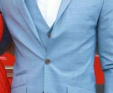 River Island Duck Egg Blue Three Piece Suit 38R / M / 30-32