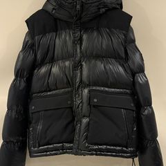 Police Black Puffer Jacket  XXL  Convertible Sleeves Like New