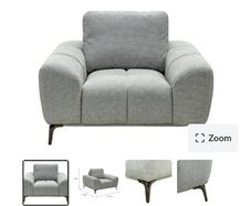 Grey Fabric Armchair Brand New