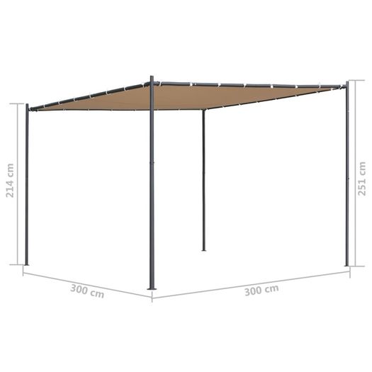 Gazebo with Slanted Roof Beige