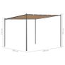 Gazebo with Slanted Roof Beige Image 5