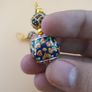 Beautiful Handmade Afghani Design Colorful Enamel Drop Earrings Image 4