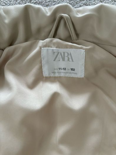 Zara Faux leather puffer gilet
