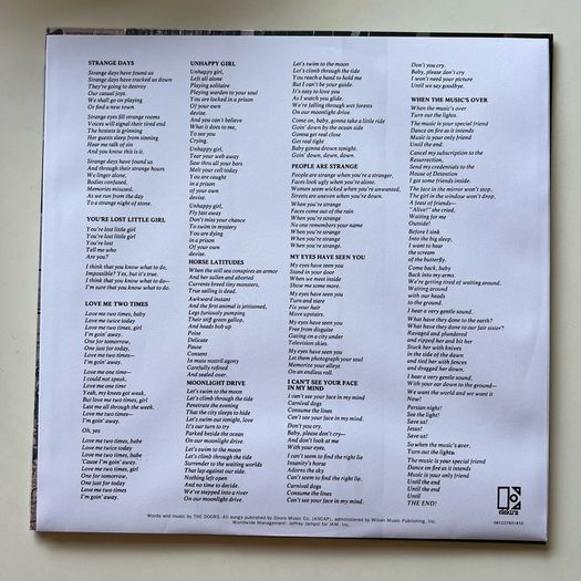 The Doors - Strange Days MONO LP Remastered from Original Master