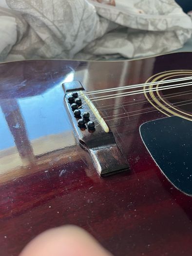 Washburn acoustic guitar bouzouki conversion.