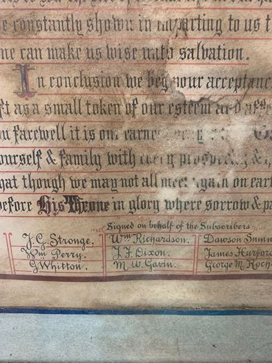 Dublin Interest Antique Calligraphic Presentation