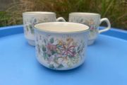 Carrigdhoun pottery cups and sugar bowl