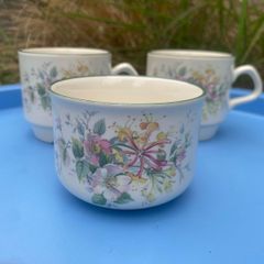 Carrigdhoun pottery cups and sugar bowl