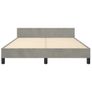 Bed Frame without Mattress Light Grey 180x200cm Super King Velvet Image 4