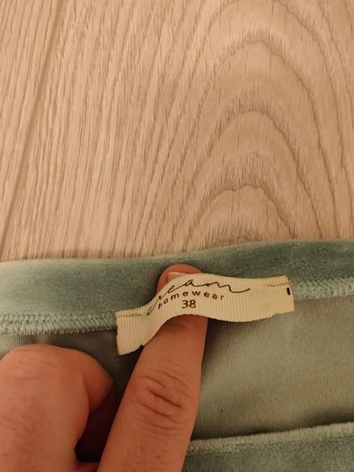 Green Velvet Pants and sweatshirt