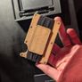 Ridge Wallet - Natural Leather with Cash Strap + Added Coin Tray Image 3