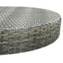 Garden Table Grey 75.5x106 cm Poly Rattan Image 4