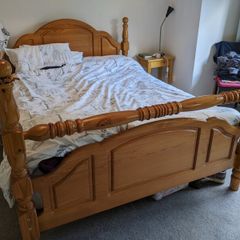 king size pine bed frame