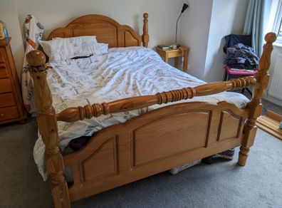 king size pine bed frame