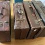 Vintage leather hardback suitcases Image 10