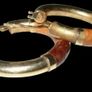 Vintage Hallmarked 9ct Gold Tri-Colour Earrings Image 3