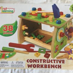 Kids Wooden Construction Workbench
